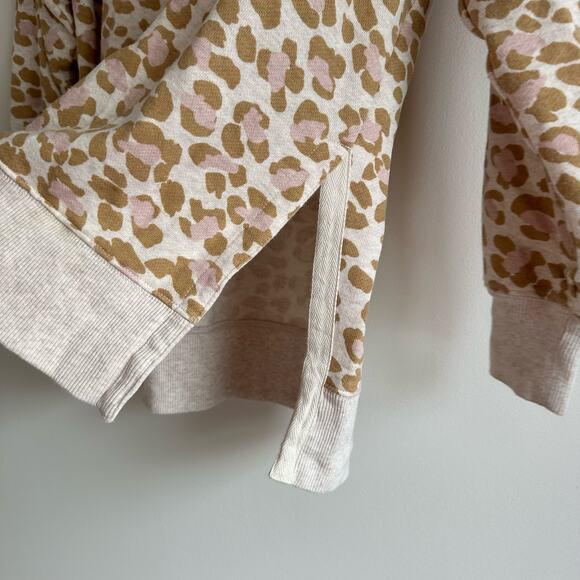 Aerie Oversized Desert Leopard Print Crewneck Pullover Sweatshirt - Picture 6 of 8